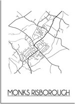 DesignClaud Monks Risborough Plattegrond poster B2 poster (50x70cm)