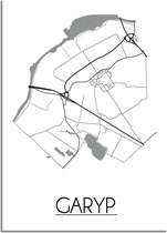 DesignClaud Garyp Plattegrond poster - A2 + fotolijst zwart (42x59,4cm)