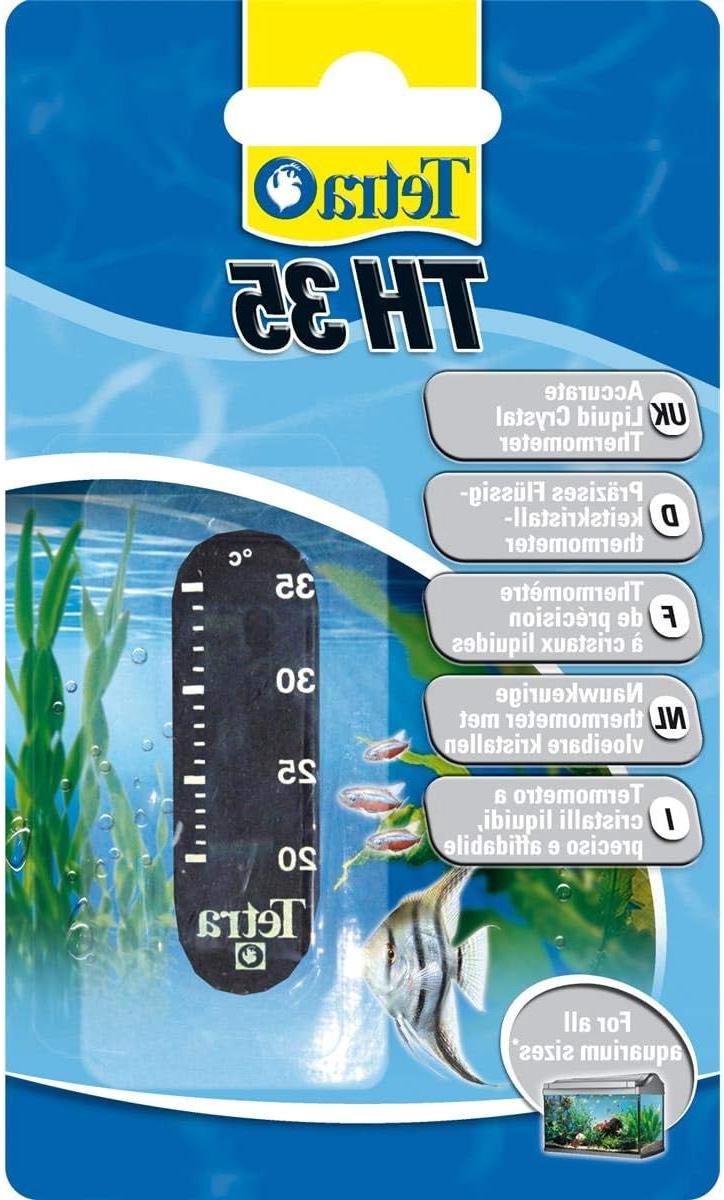 Nauwkeurige vloeistofthermometer voor bevestiging buiten op het aquariumschijf, TH 35 Aquariethermometer