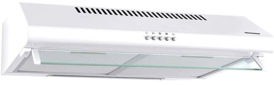 Heinner Onderbouw Afzuigkap - 60cm - 326,4 m³/u - Dubbele Motor - 3 standen - LED-verlichting - Energieklasse C - Wit