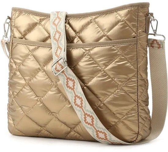 TYXHXTF Schoudertas voor dames, crossbody bag, halve maan van geribbeld fluweel, elegante heuptas met verstelbare riem met hanger, voor werk en reizen