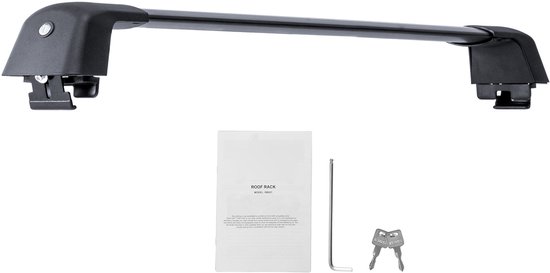 Barre transversale de toit universelle, max. 122,8 cm (48,4 po) Barre transversale de toit en aluminium, compatible avec les rails latéraux rainurés sans espace, capacité de charge de 100 kg