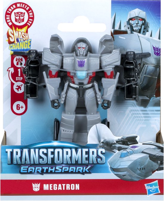 Transformers EarthSpark 1-Step Flip Changer Soundwave – 10 Cm Actiefiguur Voor Kinderen Vanaf 6 Jaar, Verandert In 1 Draai Van Robot Naar Jet 3 miniatura