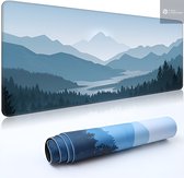 Bol.com Grote Muismat 90x40 | Gaming Muismat | blauw | XXL | Antislip | Desktop Mat | Computer Mat | Berglandschap aanbieding