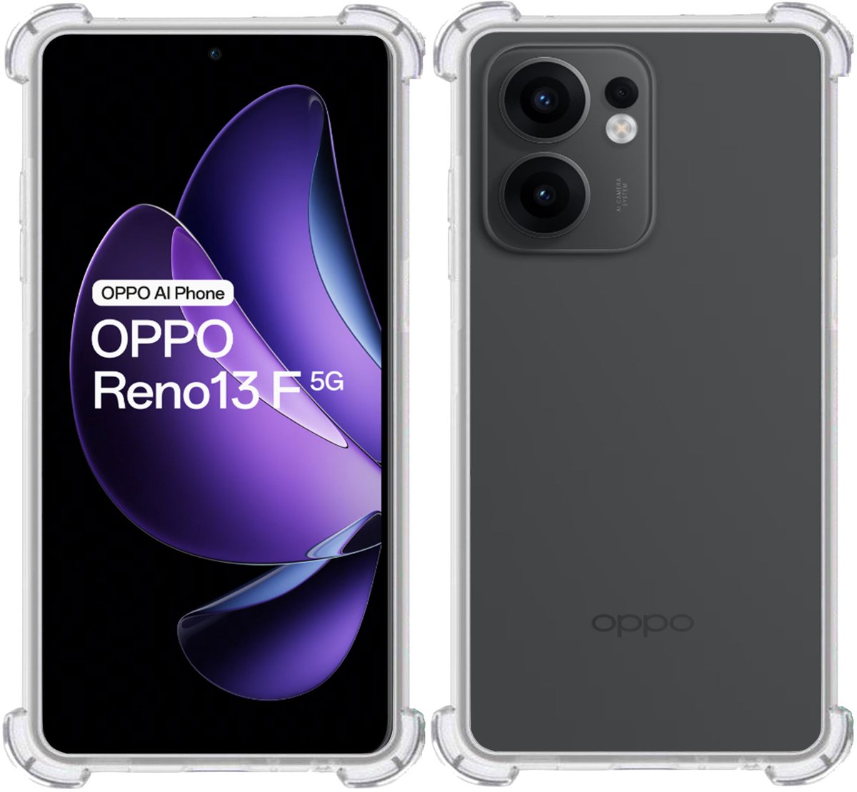 TechNow Hoesje geschikt voor OPPO Reno 13 F / FS – Extreme Shock Case – Case Transparant