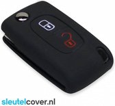 Autosleutel Hoesje geschikt voor Peugeot - SleutelCover - Silicone Autosleutel Cover - Sleutelhoesje Zwart