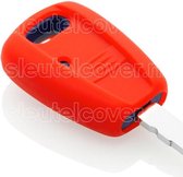 Autosleutel Hoesje geschikt voor Fiat - SleutelCover - Silicone Autosleutel Cover - Sleutelhoesje Rood