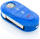 Alfa Romeo SleutelCover - Blauw / Silicone sleutelhoesje / beschermhoesje autosleutel
