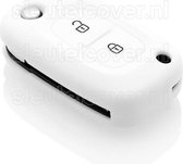 Autosleutel Hoesje geschikt voor Mercedes - SleutelCover - Silicone Autosleutel Cover - Sleutelhoesje Wit