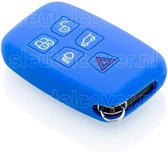 Autosleutel Hoesje geschikt voor Land Rover - SleutelCover - Silicone Autosleutel Cover - Sleutelhoesje Blauw