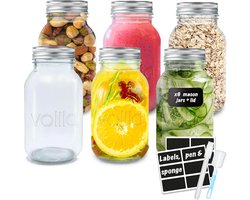 Luchtdichte Glazen Pot (1L) voor Fermentatie en Opslag - Set van 6