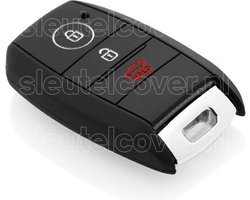 Autosleutel Hoesje geschikt voor Kia - SleutelCover - Silicone Autosleutel Cover - Sleutelhoesje Zwart