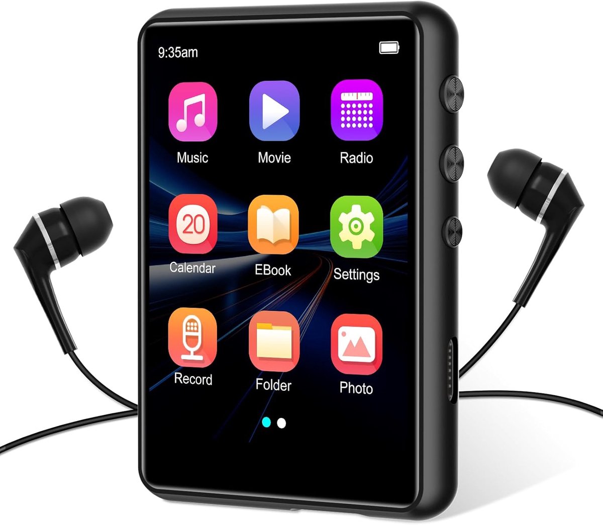 64 GB Bluetooth MP3-speler met aanraakscherm en FM-radio