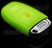 Autosleutel Hoesje geschikt voor Audi - SleutelCover - Silicone Autosleutel Cover - Sleutelhoesje Glow in the dark / Lichtgevend