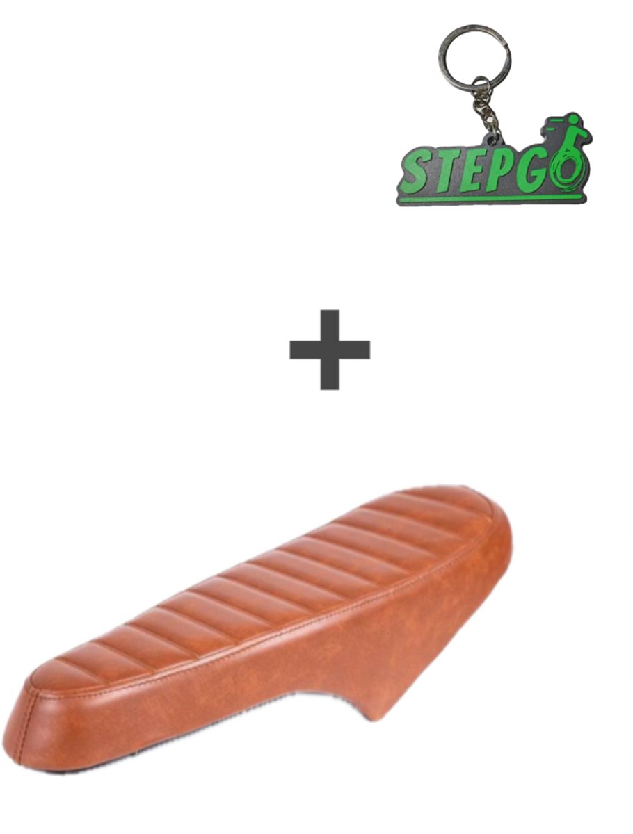 Stepgo zadel Ouxi V8 Fatbike - bruin - voor elektrische fiets - V20/H9/V82.0/V83.0