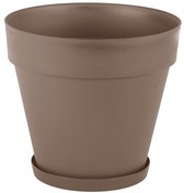 KADAX Bloempot van kunststof, 4 kleuren, plantenpot met onderzetter