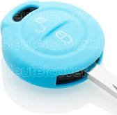 Autosleutel Hoesje geschikt voor Mitsubishi - SleutelCover - Silicone Autosleutel Cover - Sleutelhoesje Lichtblauw