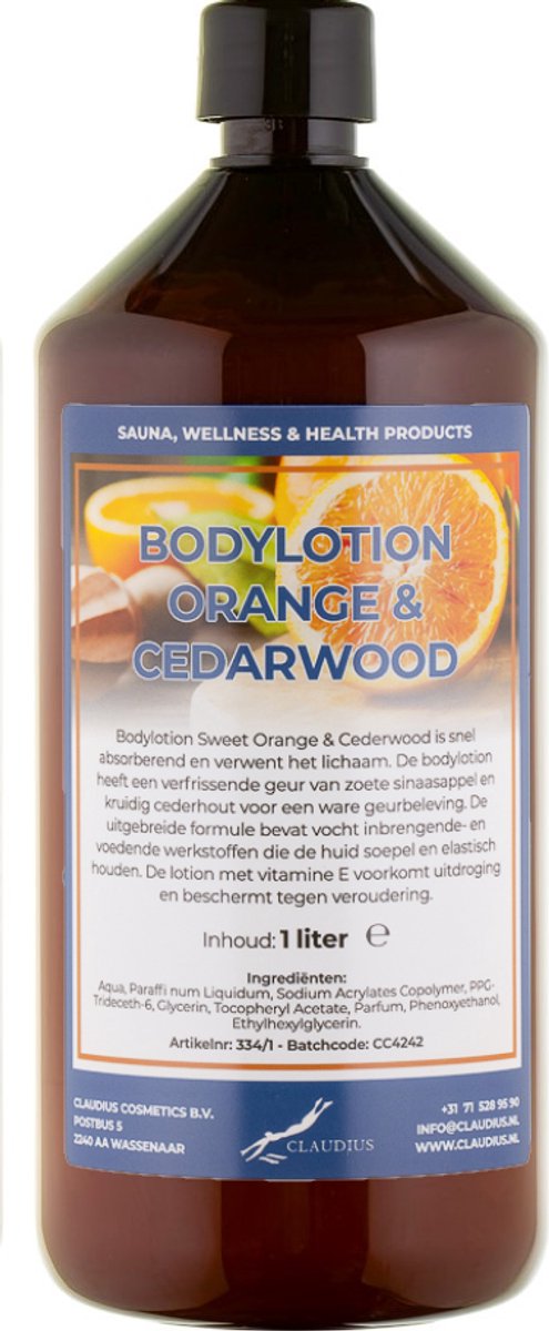 Bodylotion Sweet Orange & Cedarwood 1 Liter