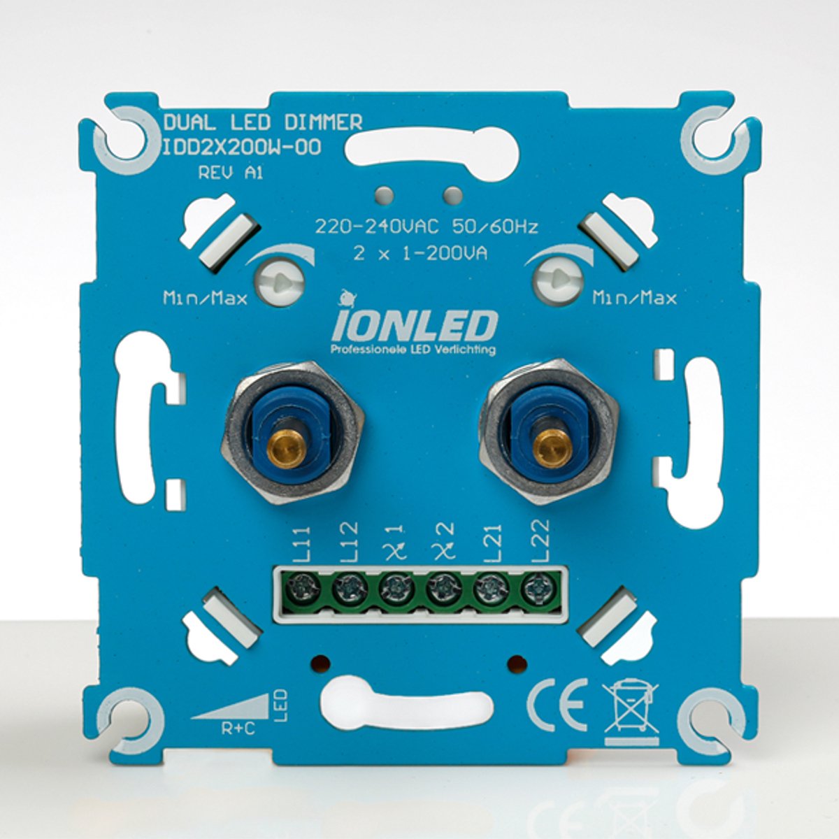 ION Industries Dimmer - Inbouw - LED - 2 x 200 W - 2 jaar garantie