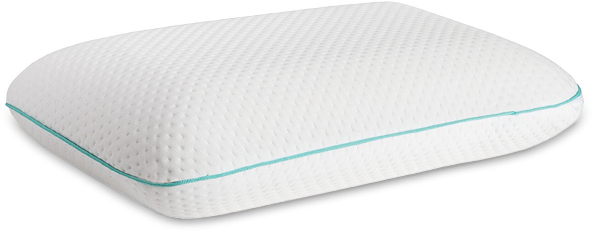 New Bed Visco-elastisch Ademend Kussen met Ventilatiegaten, Koel Traagschuim en Hoogwaardige, Machinewasbare Afneembare Hoes, 40 cm x 70 cm, Wit