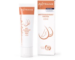 Axitrans Voetcreme 75ml - Anti Transpirant voet crème tegen zweetvoeten en stinkvoeten, bestrijdt én voorkomt geur, voor alle huidtypes