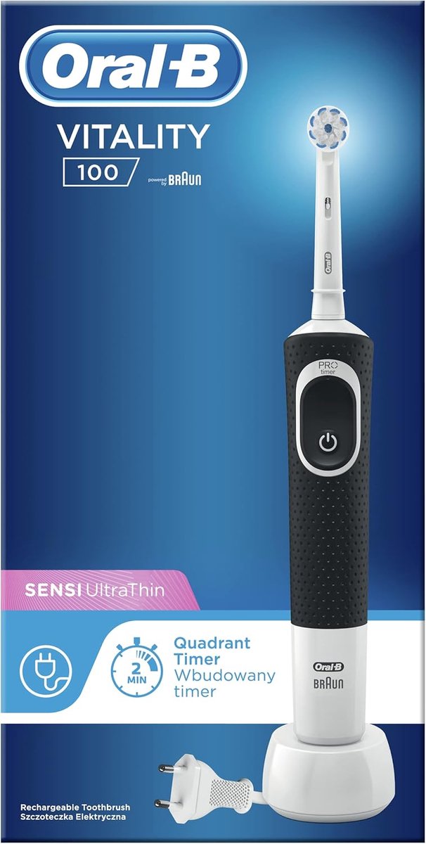 Sensitive Elektrische Tandenborstel met Sensi Ultra Thin Clean Head - Zwart