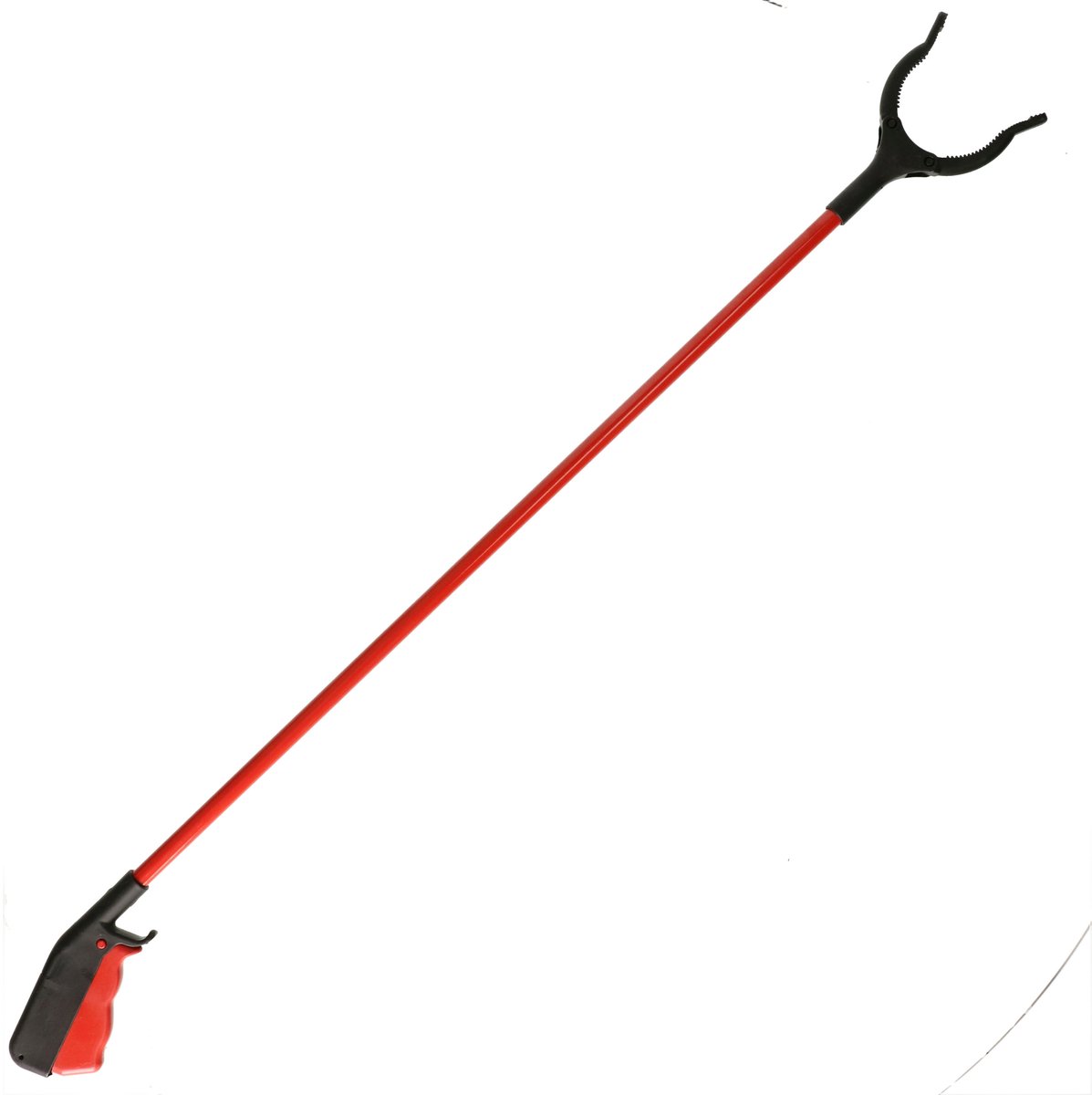 Goedkoopste Afvalgrijper/vuilnisgrijper - rood - lange steel - 83 cm - zonder te bukken - oppaktang