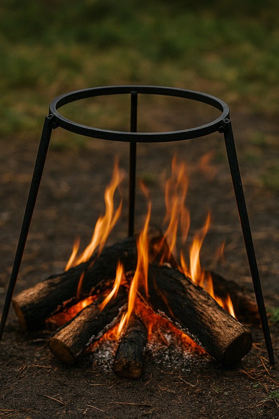 MAYSTERNYA Driepoot Barbecue - Ø 32 cm - Haardvuur Accessoires - Buitenkeuken - Vuurschaal - Tripod - Zwart van MAYSTERNYA — afbeelding 2