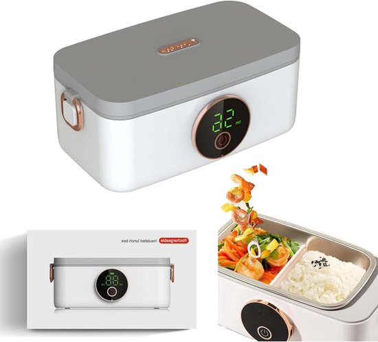 LiveGo Elektrische lunchbox 60 W - Draagbare warmhoudcontainer voor eten - Geïsoleerde