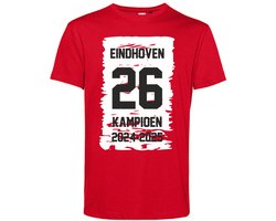 T-shirt VK 26 Kampioen 2025 | Eindhoven | Shirt Kampioen | Geen officieel PSV Artikel | Rood | maat L