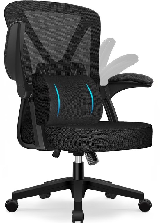 Accoudoir de chaise de bureau réglable, noir