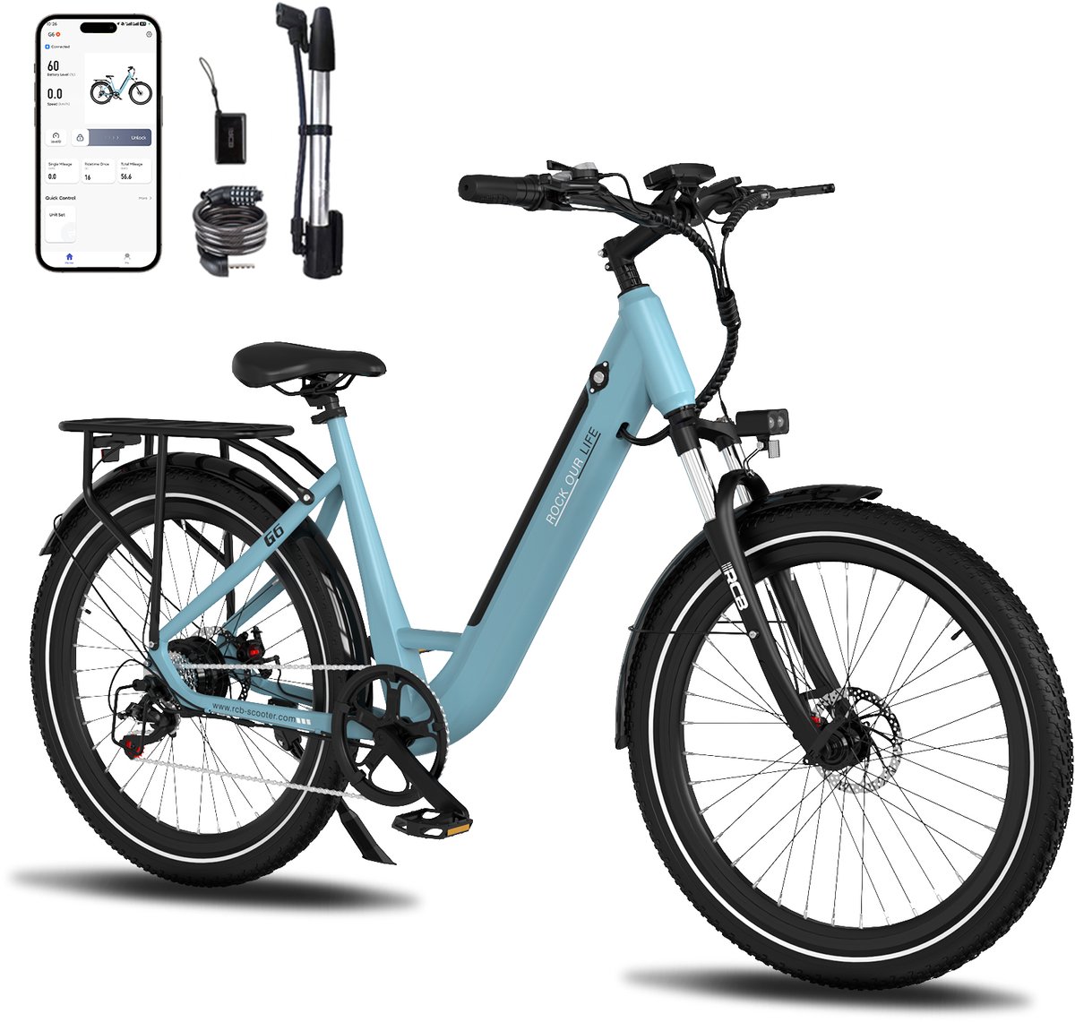 Hitway Elektrische Fiets | Opvouwbare E-bike | 20 Inch Fatbike | 250W Motor | 7 Versnellingen