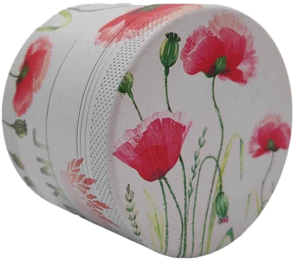 Grinder 4-Delig XL | Aluminium | 55mm | Botanical Flowers Serie | Design 6 | Klaproos | JNKO