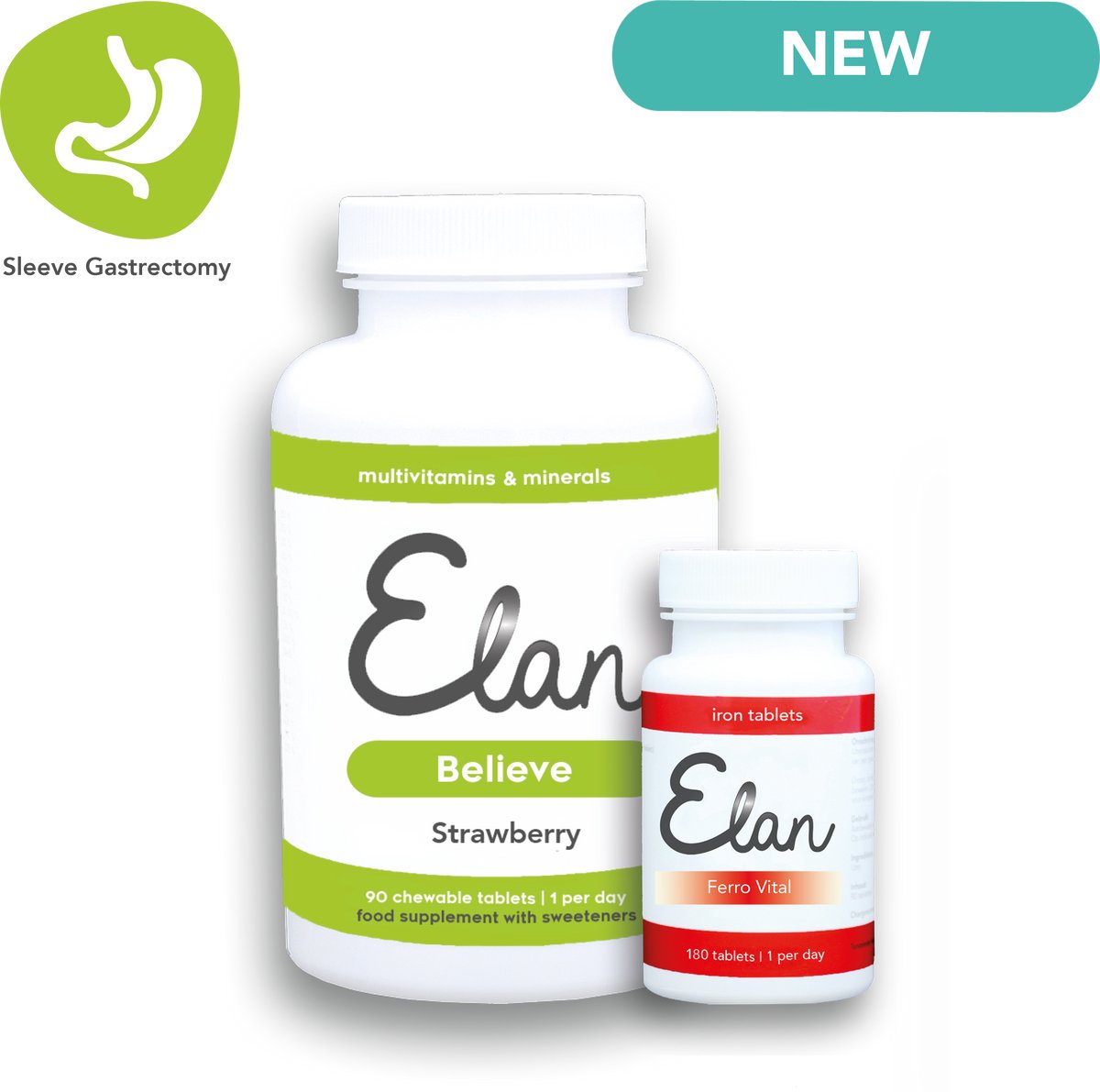 Sleeve Gastrectomie - WLS Multivitaminen - Elan Believe kauwtabletten - 90 kauwtabletten inclusief gratis Ferro Vital tabletten