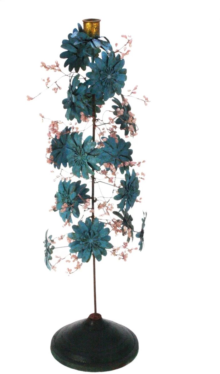 Bloemboom, metaal 15x15x46cm