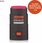 JEEWIN Sunblock Stick SPF 50+ - ROZE | ook geschikt voor bescherming tattoo | 100% Minerale zonbescherming UVA/UVB | Zonnebrand | Geen NANO en microplastics | Trotse sponsor van Sp