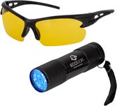 Ecodor EcoLight - Urine Vlek Detector + UV Bril (Geel) - Urine vlekken detecteren, urinevlek verwijderen, beschermbril