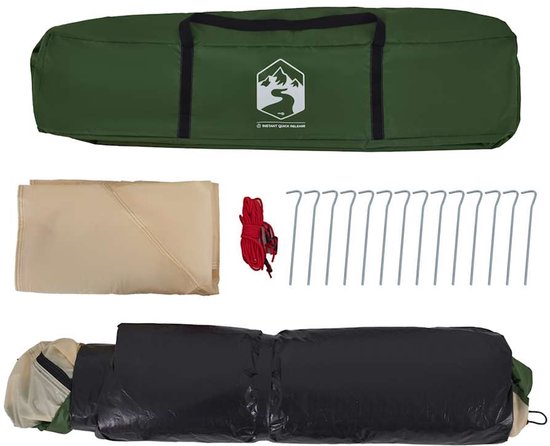 vidaXL Koepeltent 4-persoons groen met snelontgrendeling Kampeertent - Koepeltent - Tent - Camping - Outdoor van Vidaxl — afbeelding 4
