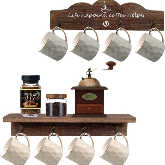 Mokkenhouder - Mokkenrek Staand - Kopjes Rek - Bekerrek