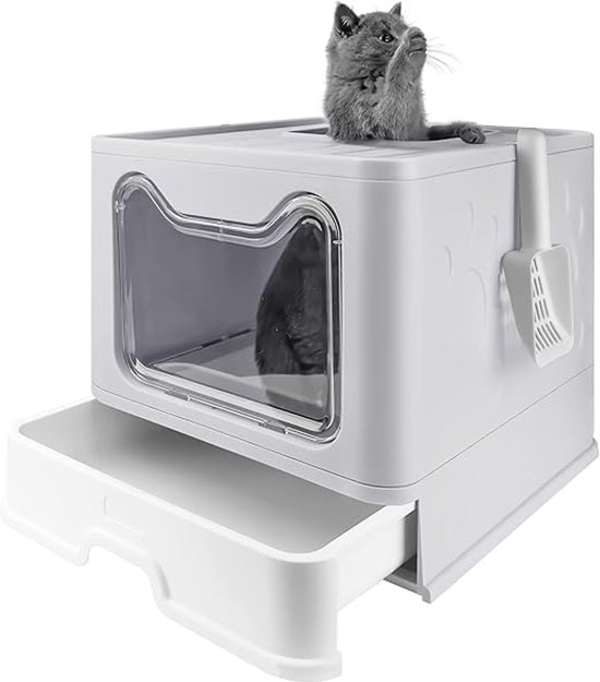 BOTC Kattenbak - Kattentoilet - 51 x 41 x 38 cm - Grijs