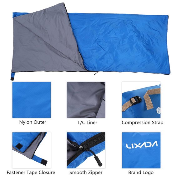 190x75 cm Ultralichte Outdoor Envelop Slaapzak - Ideaal voor Camping, Reizen & Wandelen (Lw 180 / 680g) van Naturehike — afbeelding 2