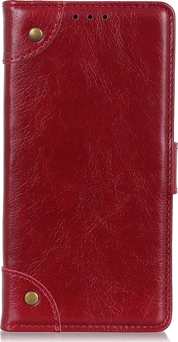 Mobigear Telefoonhoesje geschikt voor OnePlus 10 Pro Hoesje | Mobigear Ranch Bookcase Portemonnee | Pasjeshouder voor 3 Pasjes | Telefoonhoesje voor Pinpas / OV Kaart / Rijbewijs - Bordeaux Rood