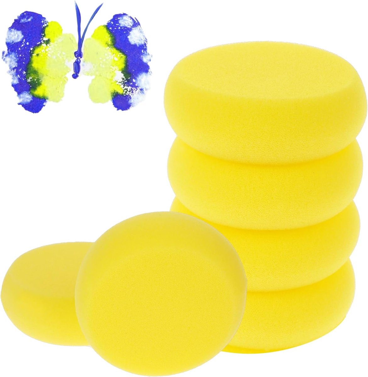 Ronde schilderspons set voor kinderen - 6 stuks