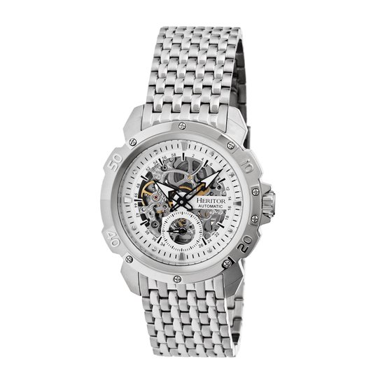 Heritor Automatic Conrad Skeleton Armbandhorloge - Zilver