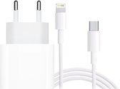 Bol.com iPhone 11/12/13 Power Adapter 20W USB-C Snellader met USB-C Kabel (1 Meter ) Geschikt voor Apple iPhone 13/12/11 Pro Max... aanbieding