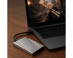 Dutch Wanted Ultra Glance - SSD - Extern SSD – 256GB - SSD externe harde schijven - Plug and play - Snelle writingspeed van 550mb p/s - Geschikt voor Gaming op Laptop, PS5, XBOX - USB 3.2 - Externe harde schijf - Gratis beschermhoes
