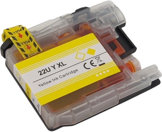 KATRIZ® huismerk inkt voor Brother LC22U Geel |printer model DCP-J785 / MFC J 985 | 1stuks |met Chip | 15ml