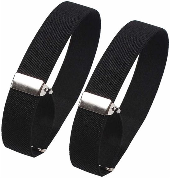 Fako Bijoux® - Mouwophouders - Elastisch - Per Paar - 2 Stuks - Zwart