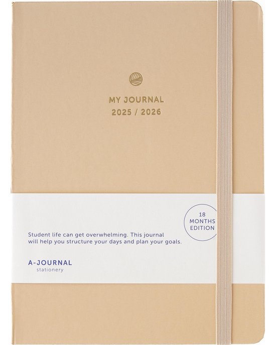My Journal 18 Maanden Agenda 2025/2026 - Beige