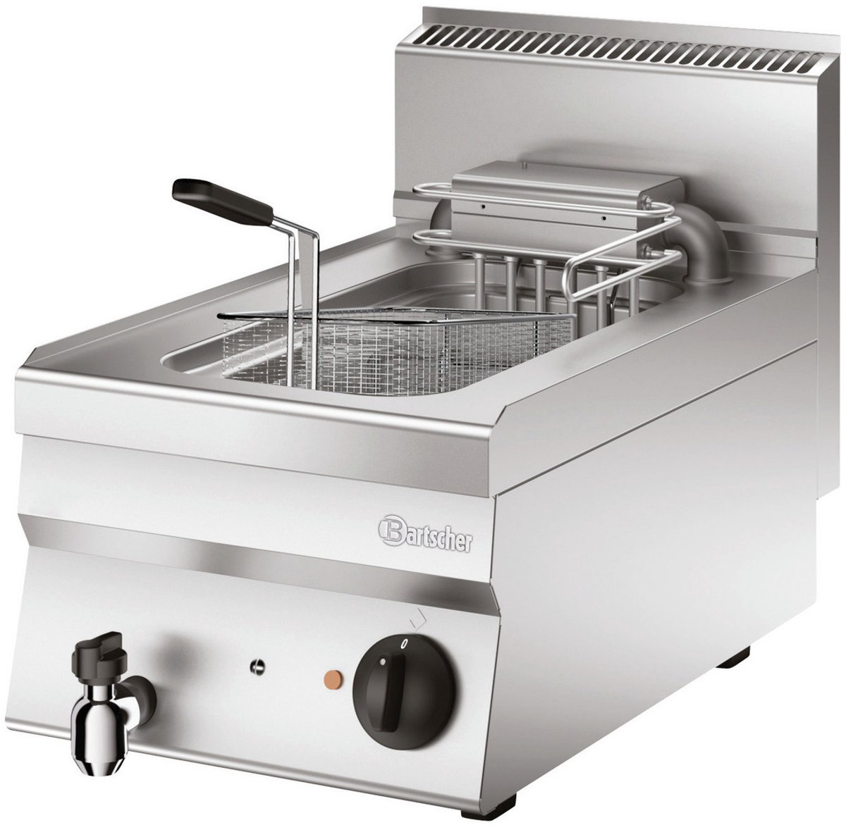 Friteuse Elektrisch | Met Uitklapbaar Verwarmingselement | 10 Liter | 400V | 9kW | 400x650x(H)295mm